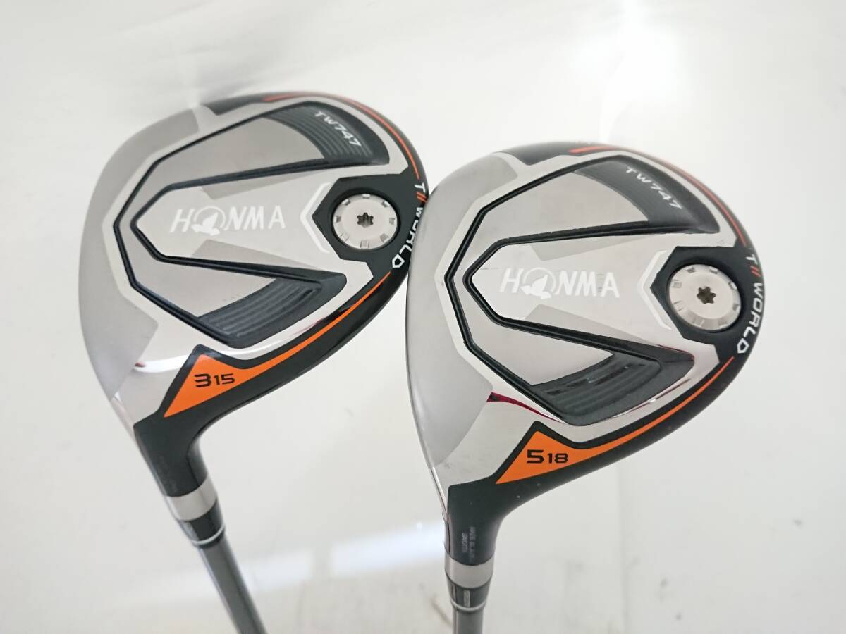 本間ゴルフ◆◆ 最高級 TOUR WORLD TW747 VIZARD <3w+5w> <左利き> 奇跡の美品!!! ◆◆貴重なレフティ!!!拍卖