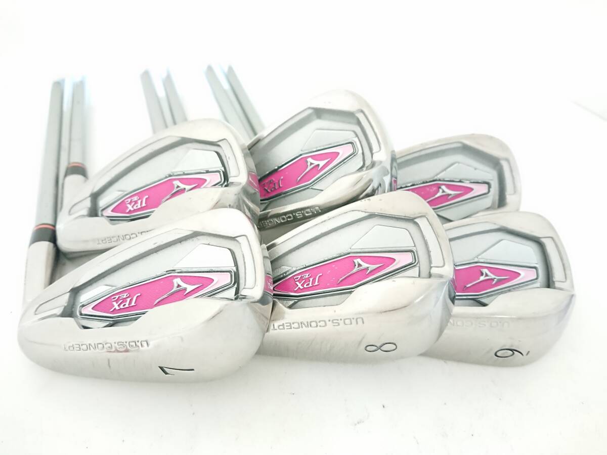 貴重なレディース !!!◆◆ 高級 ミズノ JPX EL ピンク アイアンセット ◆◆豪華6本組!!!拍卖