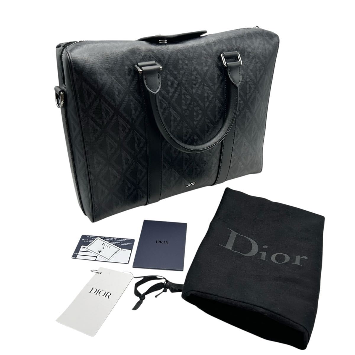 新品未使用 ディオール ランゴCDダイヤモンド ビジネスバッグ 2way拍卖