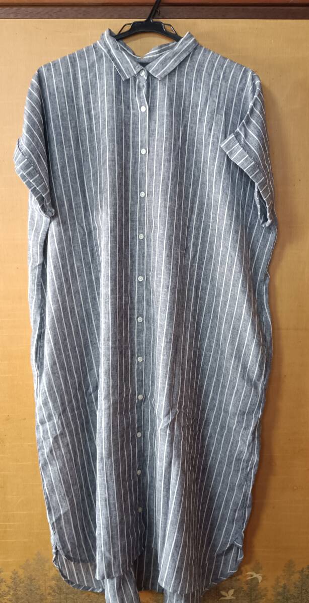 スタジオクリップ studio clip リネン混ストライプワンピース 半袖拍卖