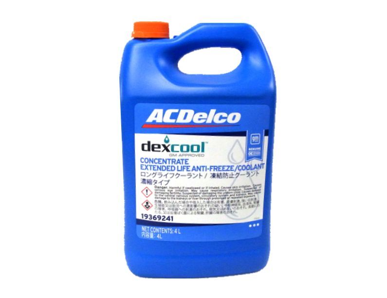 送料無料 (沖縄・離島除く) ACDelco製 デルコ デキシクール ロングライフクーラント GM純正クーラント 4リッター 1本 NEWパッケージ拍卖
