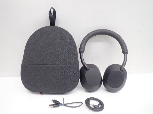 SONY ソニー WH-1000XM5 YY2954 ワイヤレスヘッドホン ノイズキャンセリング ブラック ケース付き ∩ 73F44-7拍卖