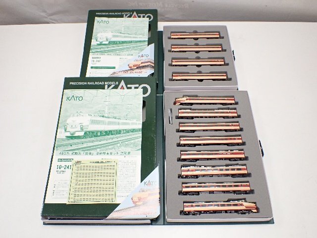KATO カトー 10-241 485系初期形「雷鳥」基本セット/10-242 増結セット Nゲージ 鉄道模型 £ 73ECE-18拍卖