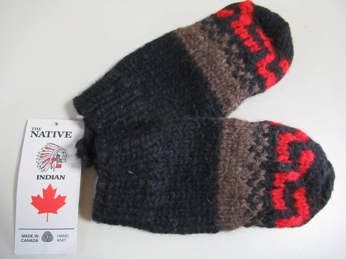 R7 10★ネイティブ カナディアン製 グローブ インディアン ウール100% 手袋 拍卖