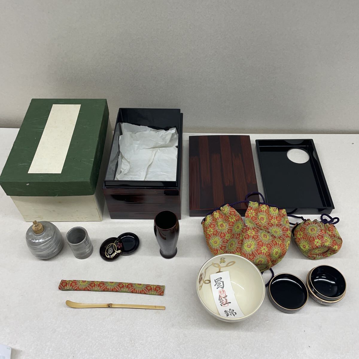 M478 茶道具 茶碗 茶箱 茶器 茶杓 セット 香合 美品★送料無料(北海道のみ送料1,400円)★拍卖