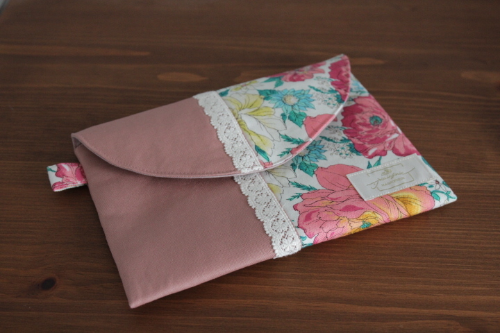 御朱印帳ケース&ポーチ 花柄×ピンク拍卖