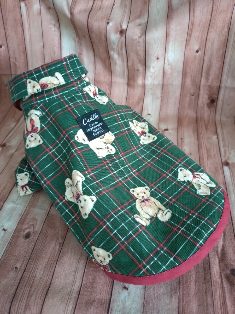 犬服シャツ ハンドメイド コーデュロイ拍卖