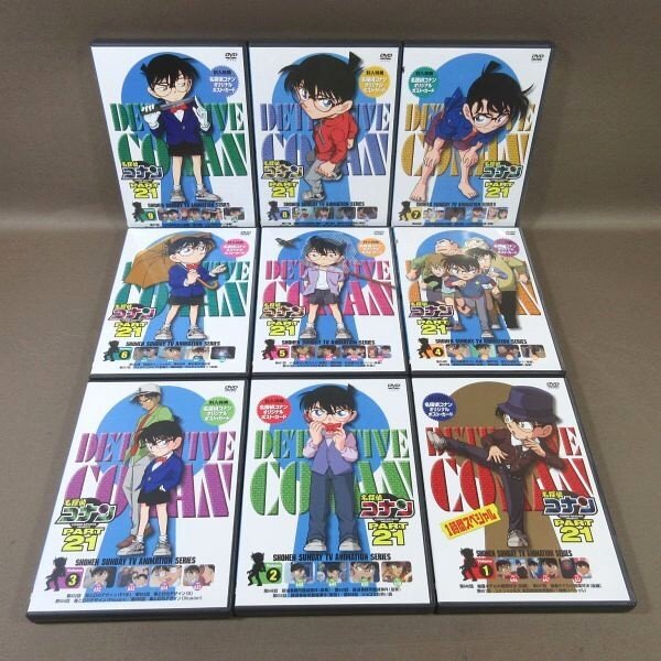 KA850●青山剛昌「名探偵コナン PART21 Vol.1~9」DVD全9巻セット ポストカード付き拍卖