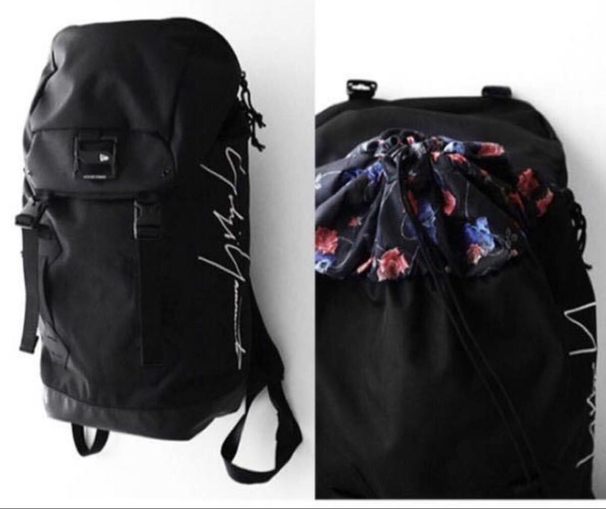 yohji yamamoto newera バックパック スカルローズ ヨウジ ニューエラ クロ ラックサック リュック拍卖