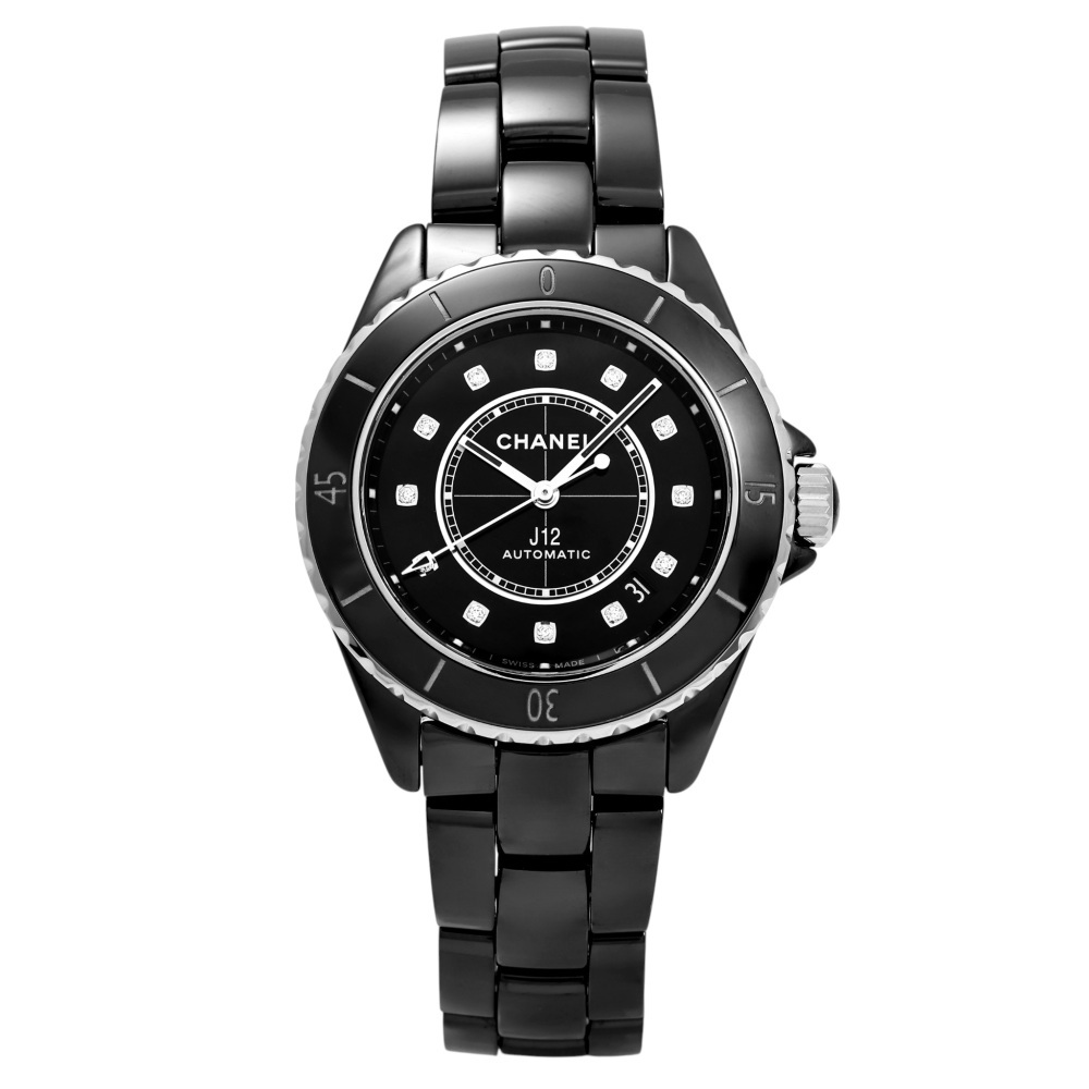 シャネル CHANEL J12 キャリバー12.1 38MM H5702 ブラック文字盤 中古 腕時計 メンズ拍卖