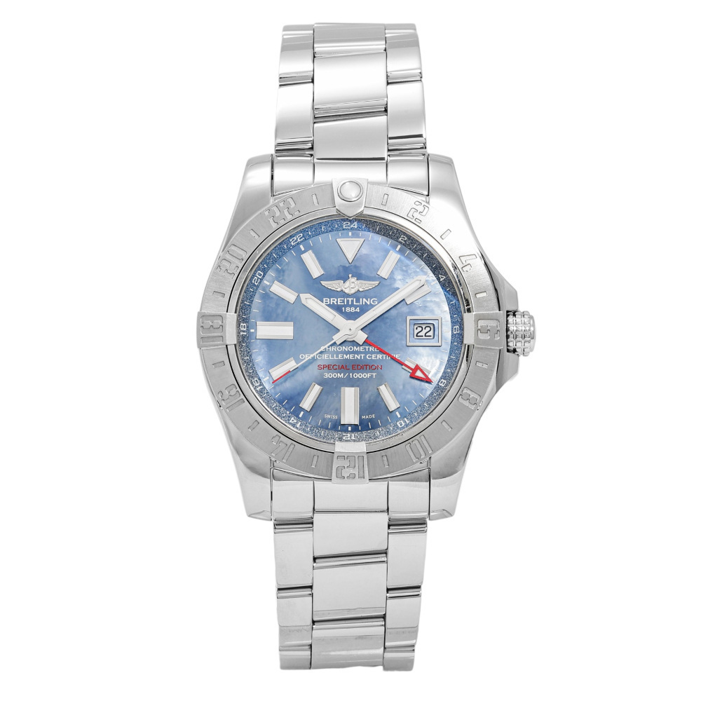 ブライトリング BREITLING アベンジャー II GMT 日本限定 A3239011/C930 ブルー文字盤 中古 腕時計 メンズ拍卖