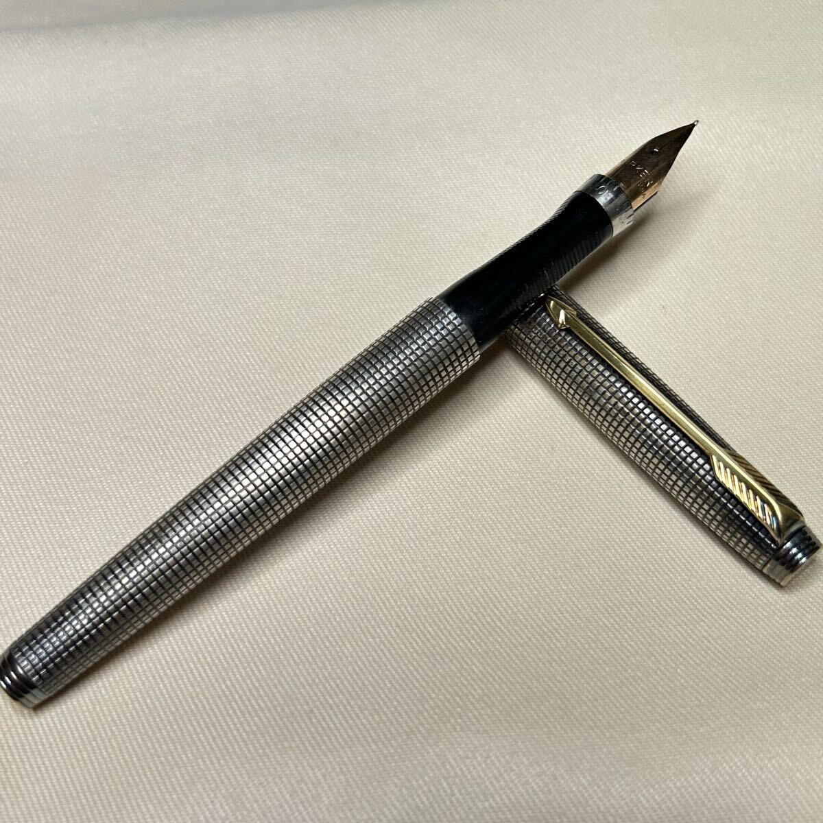 筆記未確認 PARKER パーカー STERLING SILVER スターリングシルバー 万年筆 ペン先 14K 筆記用具拍卖