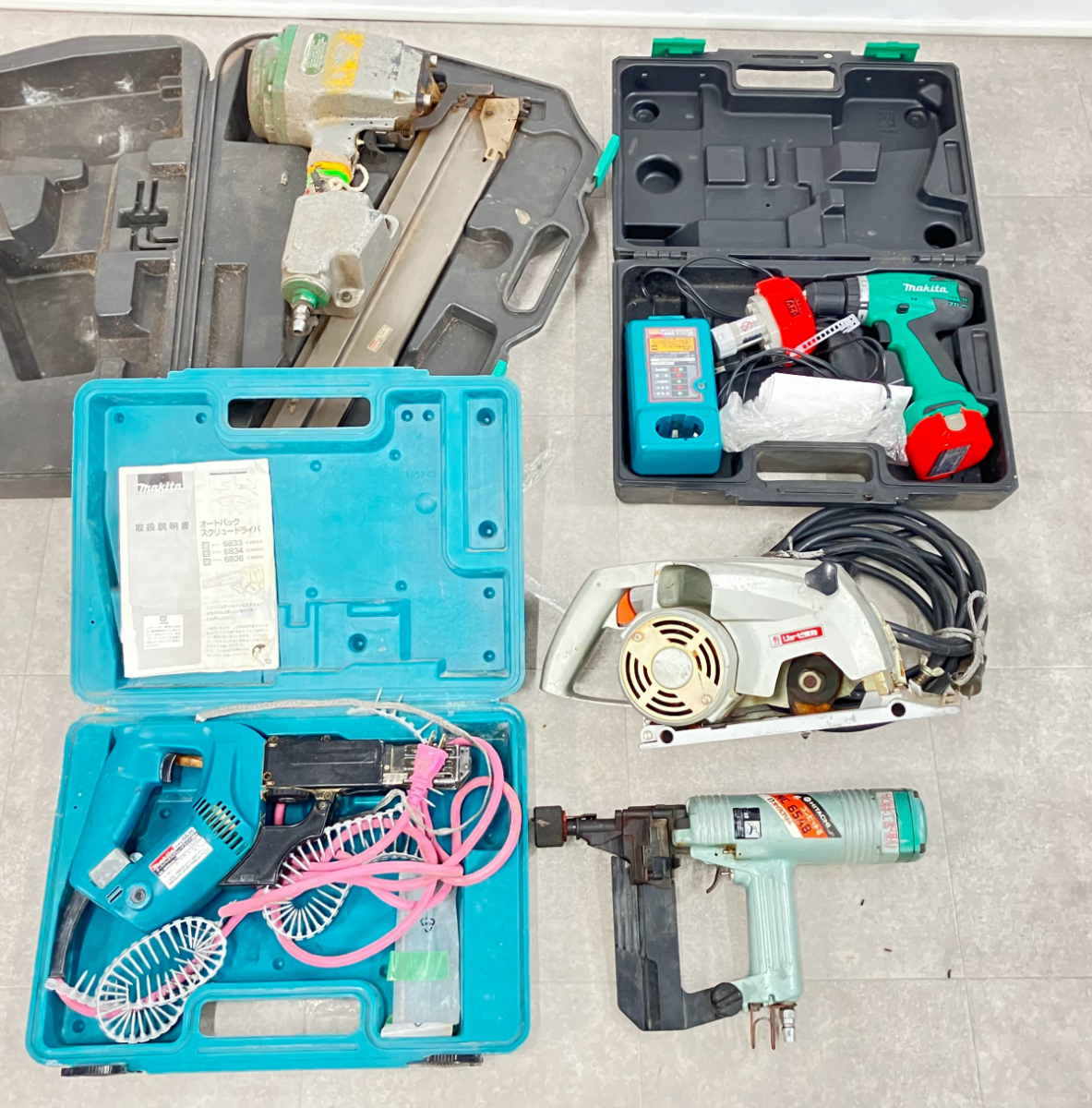 ★【稼働品含む】工具まとめ makita6836 / リョービ DV-46 / makitaM655D 等ネイルガン スクリュードライバー 充電式ドリル_MFM_C1028-F00B拍卖