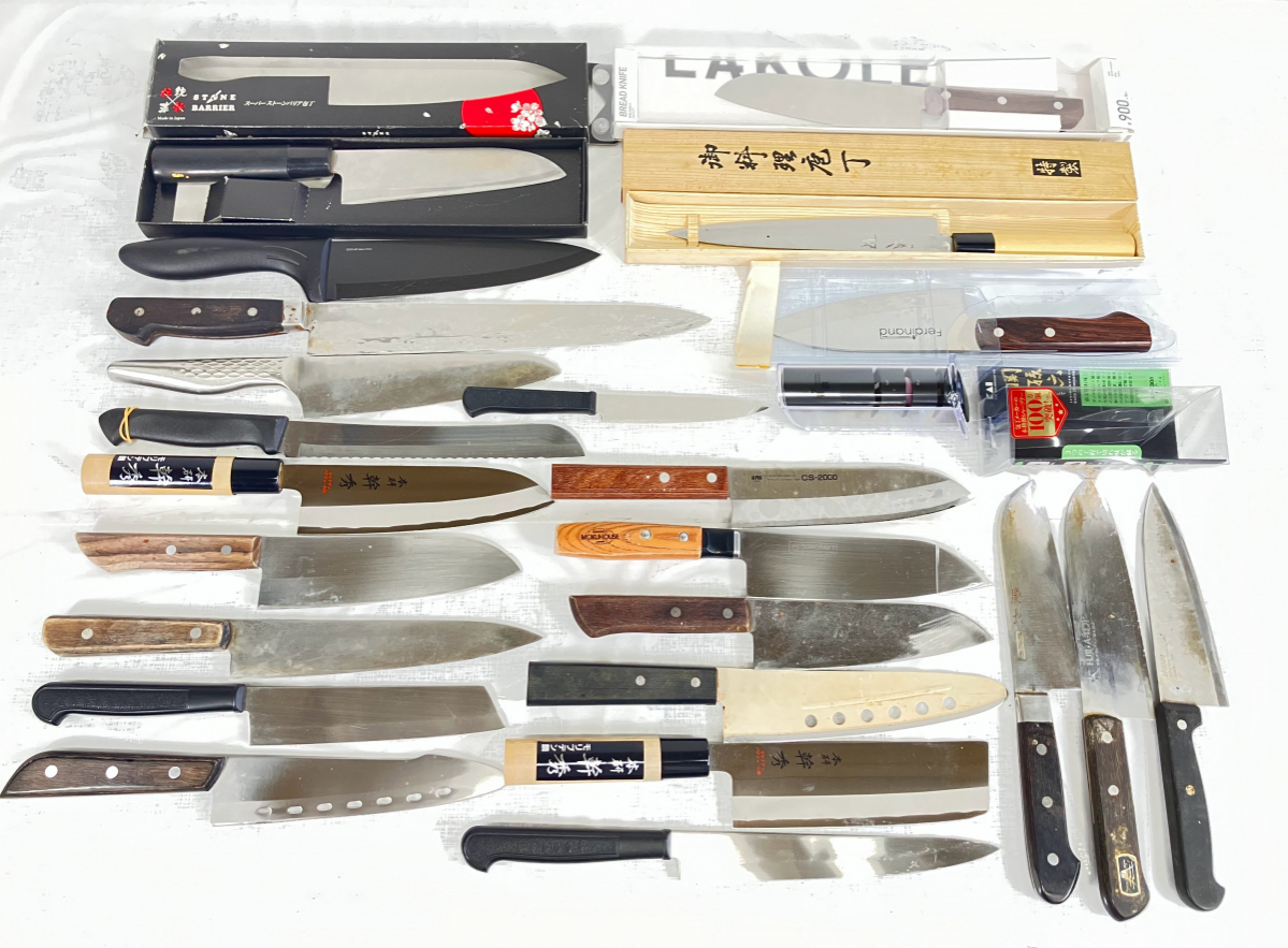 ★【在銘含む】包丁まとめ 関 一本木作 / 中村孝明 / 近景 等 和包丁 洋包丁 三徳包丁 ペティナイフ ステンレス製_LFH_C1022-F00C拍卖