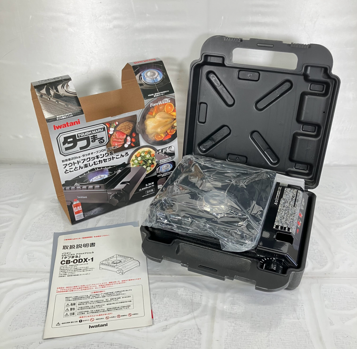 【美品】 IWATANI タフまる CB-ODX-1 イワタニ カセットガス アウトドアこんろ ケース・説明書付き _DFU_C1023-F012拍卖
