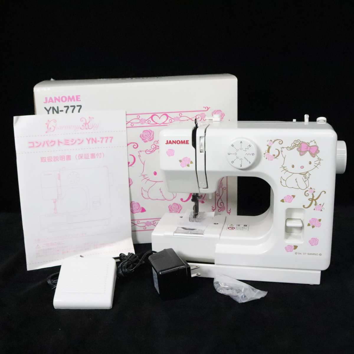 【未使用/通電OK】 JANOME YN-777 ジャノメ サンリオ ハローキティ コンパクトミシン Model 525 _JFE_C1016-F00C拍卖