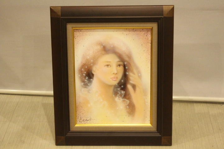 g-7228 出口修「女」油彩 F6 真作 額装拍卖