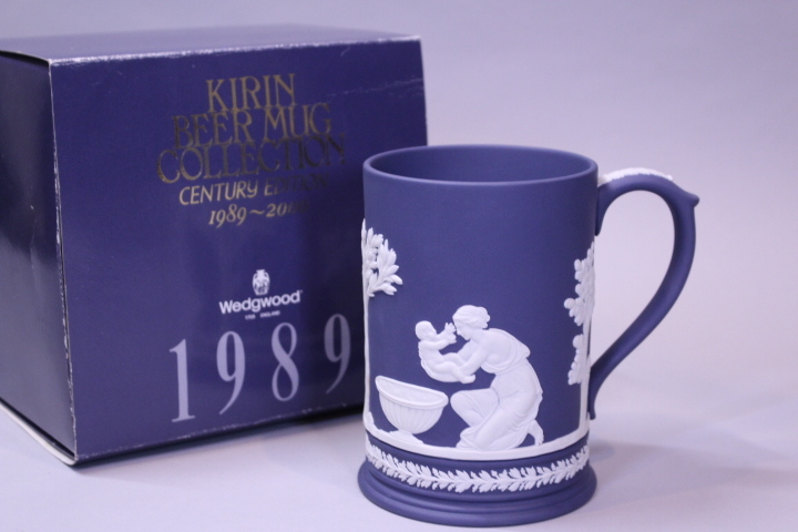 h-7261 未使用!WEDGWOOD ウェッジウッド キリンビアマグコレクション 1989年 ジャスパー ジョッキ拍卖