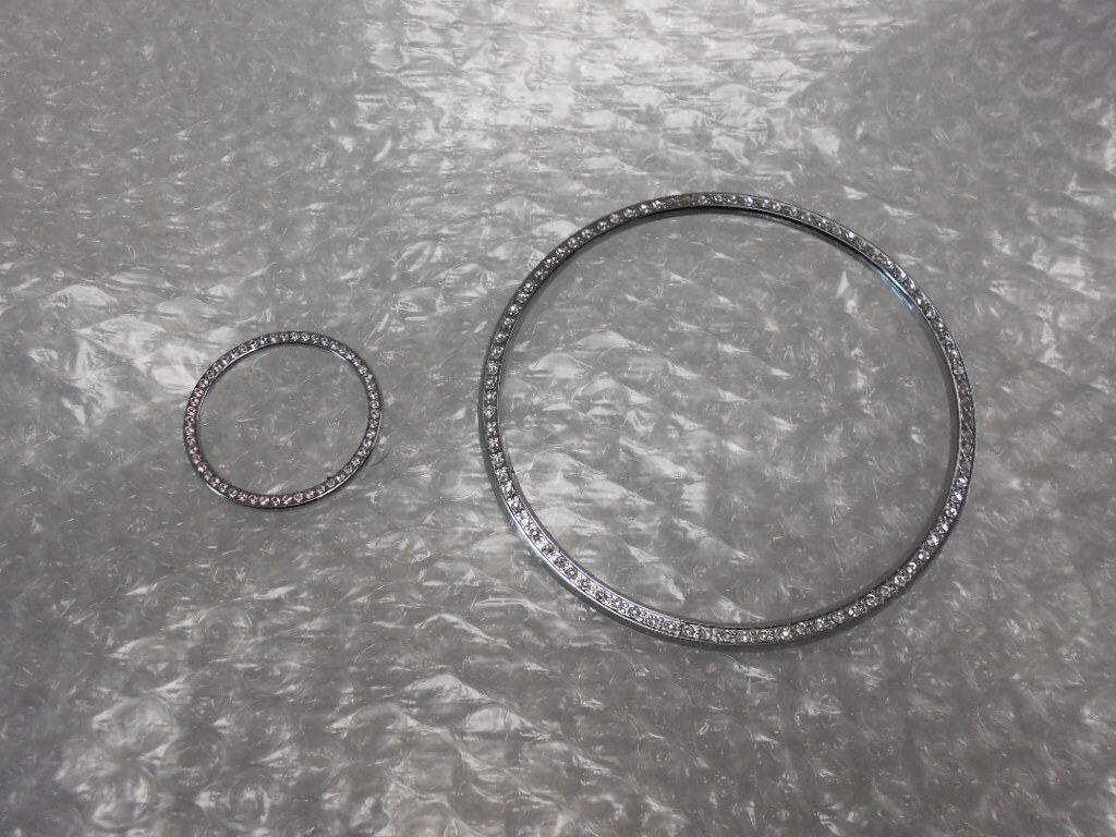 ラインストーン付きカバー★2個セット★ダイハツタントL375Sで使用★エアコンとキー用★ムーヴ等の色々な車種にも拍卖