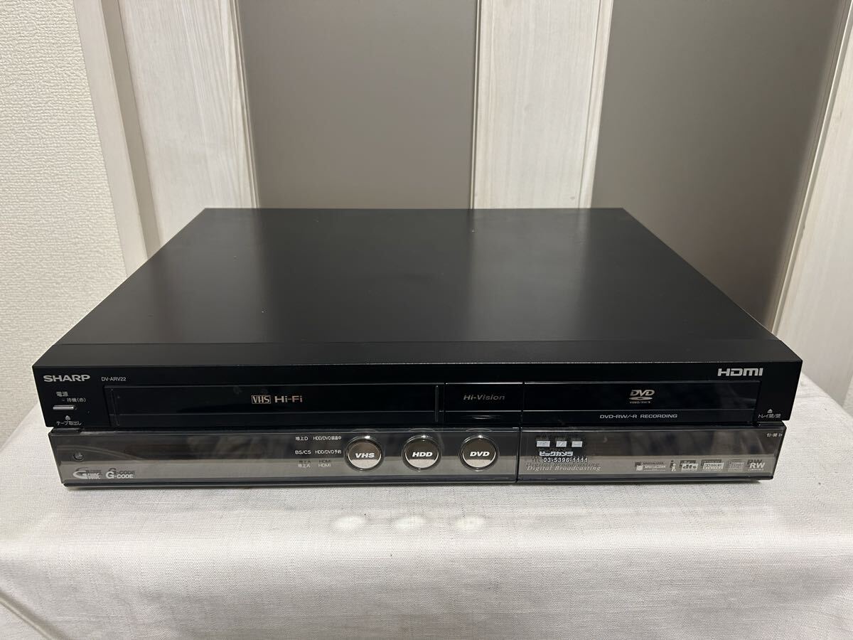 白105 シャープ SHARP HDD DVD ビデオ一体デジタルハイビジョンレコーダー  DV-ACV22 通電のみ確認拍卖