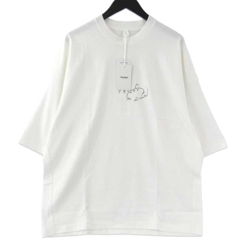 未使用 doublet ダブレット 半袖Tシャツ 25SS31CS369 CHEKI RAINBOW-FILM T-SHIRT オーバーサイズ ホワイト 白 L タグ付き 65008702拍卖
