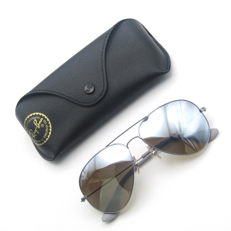 Ray-Ban レイバン サングラス RB3588 中国製 ティアドロップ アビエイター 004/B8 ガンメタル 61003795拍卖