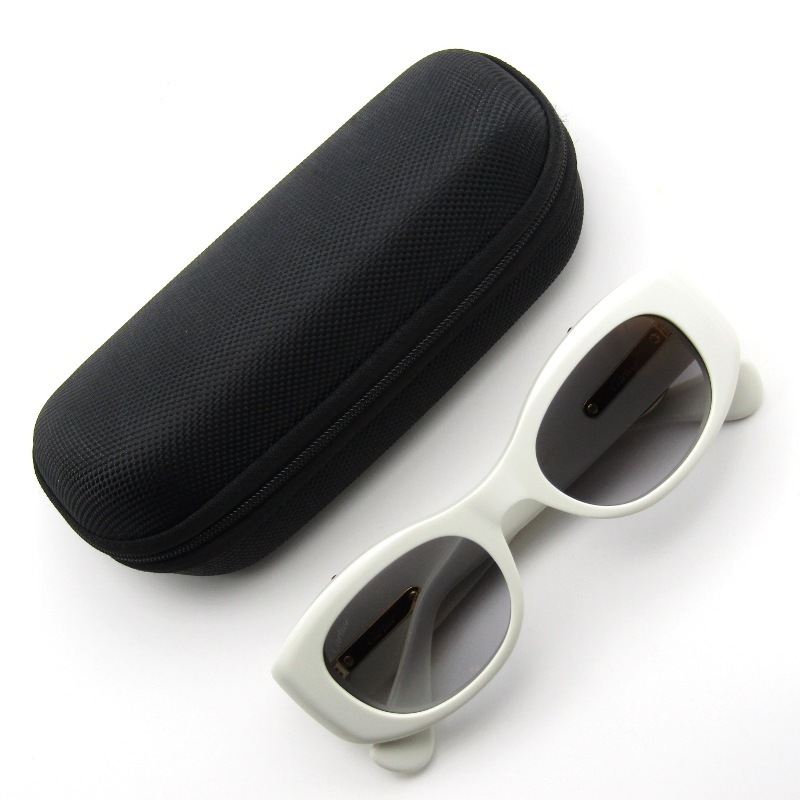 未使用 Cartier カルティエ サングラス CT0472S イタリア製 パンテール ドゥ パンサー オーバル/キャットアイ 004 アイボリー 65008729拍卖