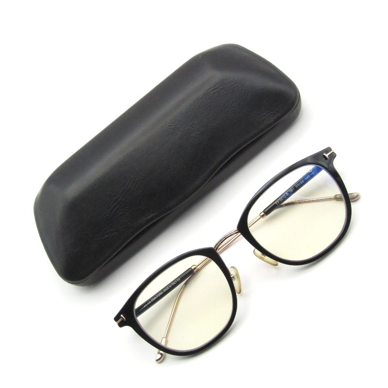 TOM FORD トムフォード メガネフレーム TF5612-B イタリア製 スクエア コンビ 001 ブラック/ゴールド 61003821拍卖