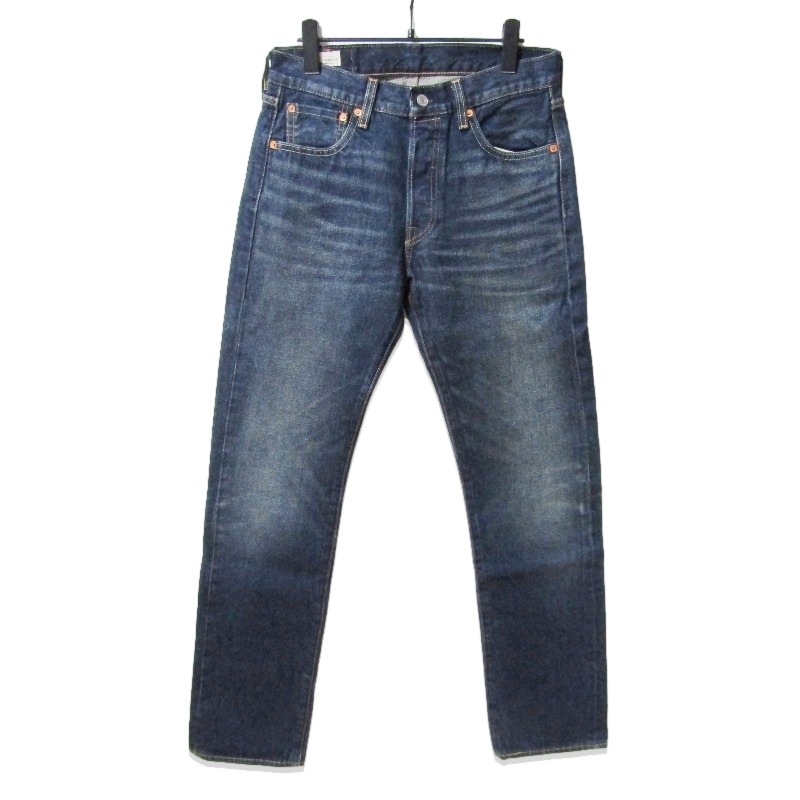 美品 Levi's リーバイス デニムパンツ PC9-00501-3659 ストレート セルビッジ デニム SELVEDGE DENIM USED加工 インディゴ 29 27111393拍卖