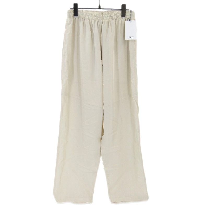 未使用 YLEVE イレーヴ RAYON VINTAGE TR 170-5140031 レーヨン ヴィンテージ トラウザース イージーパンツ Ecru 3 タグ付き 65008741拍卖