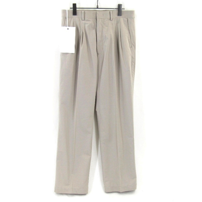 未使用 KANEMASA PHIL. カネマサフィル 46G Typewriter 2tuck Slacks KM25S-041 スラックスパンツ 日本製 カーキ L タグ付き 65008736拍卖