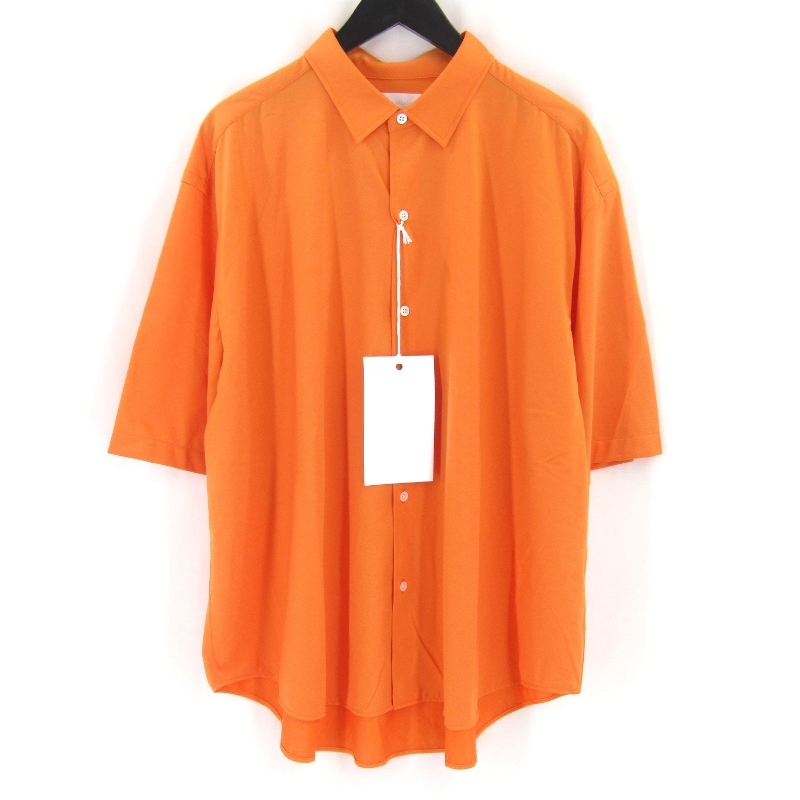 未使用 KANEMASA PHIL. カネマサフィル 46G Atmosphere S/S Shirt KM25S-020 半袖シャツ カットオフ オレンジ L タグ付き 65008759拍卖