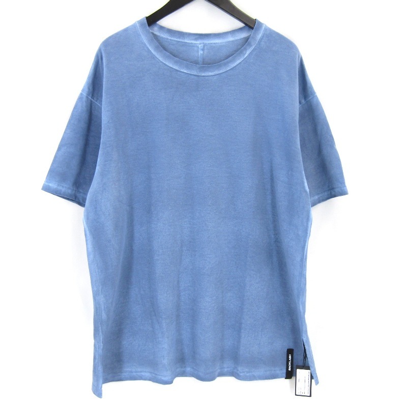 未使用 ISAMU KATAYAMA BACKLASH バックラッシュ High Gauge Jersey Garment-Dyed S/S T-Shirt 2159 ブルー L タグ付き 65008785拍卖