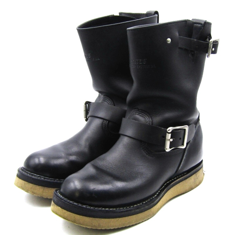 WHITE'S BOOTS ホワイツ US7.5E 25.5cm エンジニアブーツ MB9165-C NOMAD オイルドタンブラックレザー ノマド ブラック 黒 24005431拍卖