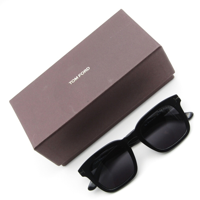 美品 TOM FORD トムフォード サングラス Dax TF751-N イタリア製 ダックス スクエア USフィット 01A ブラック 61003854拍卖