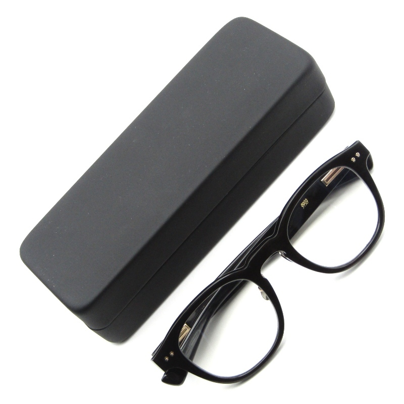 美品 999.9 フォーナインズ メガネフレーム NP-32BF ドイツ/日本製 バッファローホーン 水牛角 ボストン GREY 65008828拍卖