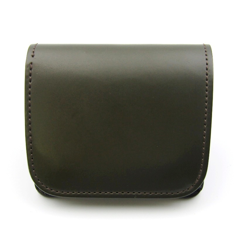 WILDSWANS ワイルドスワンズ ミニ財布 オリジナルコードバン CASA 内装サドルプルアップ 二つ折り 日本製 カーキ 24005439拍卖