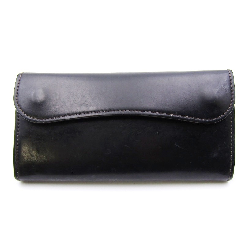 WILDSWANS ワイルドスワンズ 長財布 シェルコードバン WAVE ウェイブ 内装EB 大容量 日本製 ブラック 黒 24005448拍卖