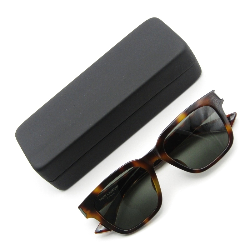 未使用 SAINT LAURENT PARIS サンローラン サングラス SL790/F 日本製 ウェリントン 003 DARK HAVANA/CRYSTAL/SILVER 61003870拍卖