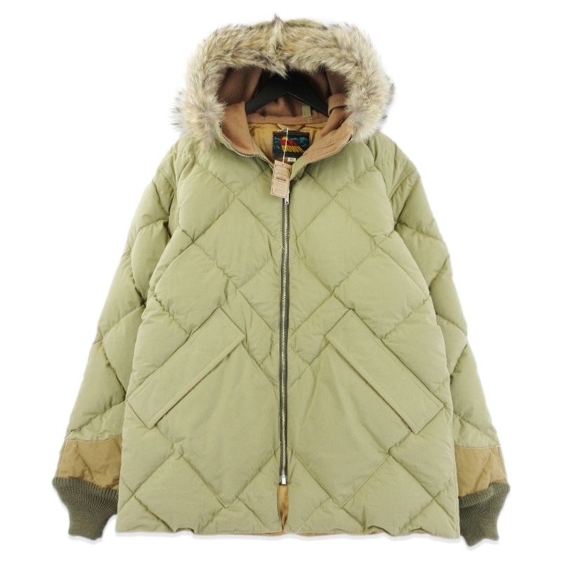 美品 WAREHOUSE ウエアハウス 1930's アラスカンダウンコート WHJ-2210 キルティング ダウンジャケット OD.GREEN 42 タグ付き 70017100拍卖