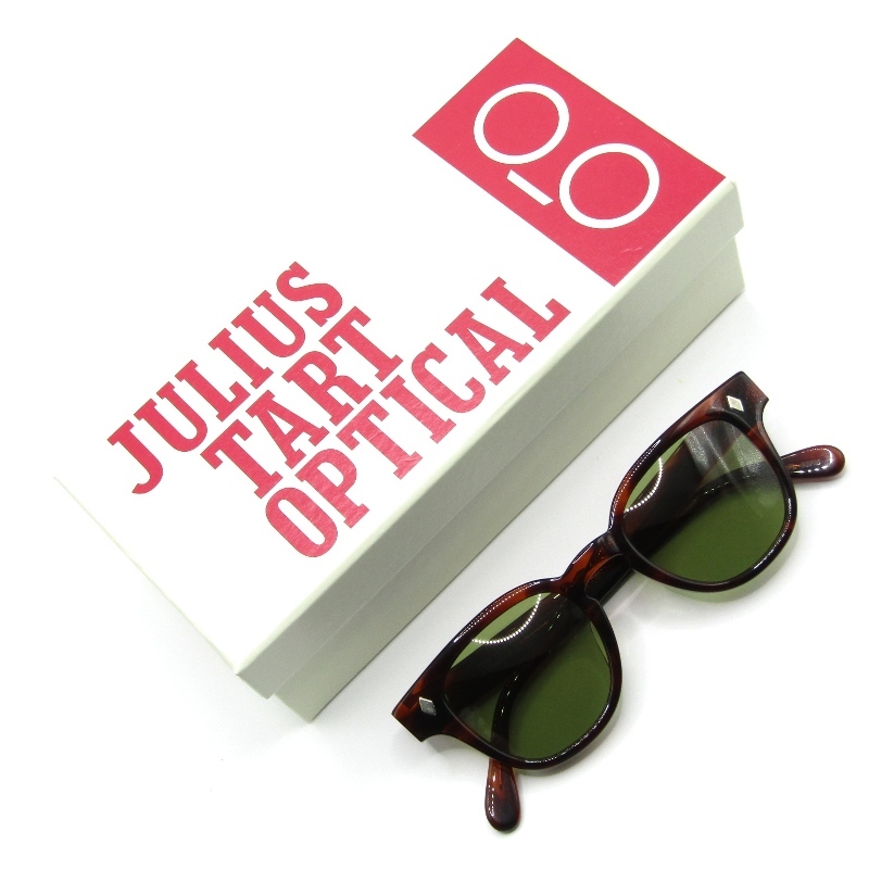美品 JULIUS TART OPTICAL ジュリアスタートオプティカル サングラス BRYAN 46-22 PL-007M 日本製 ブライアン DEMI-AMBER 65008806拍卖
