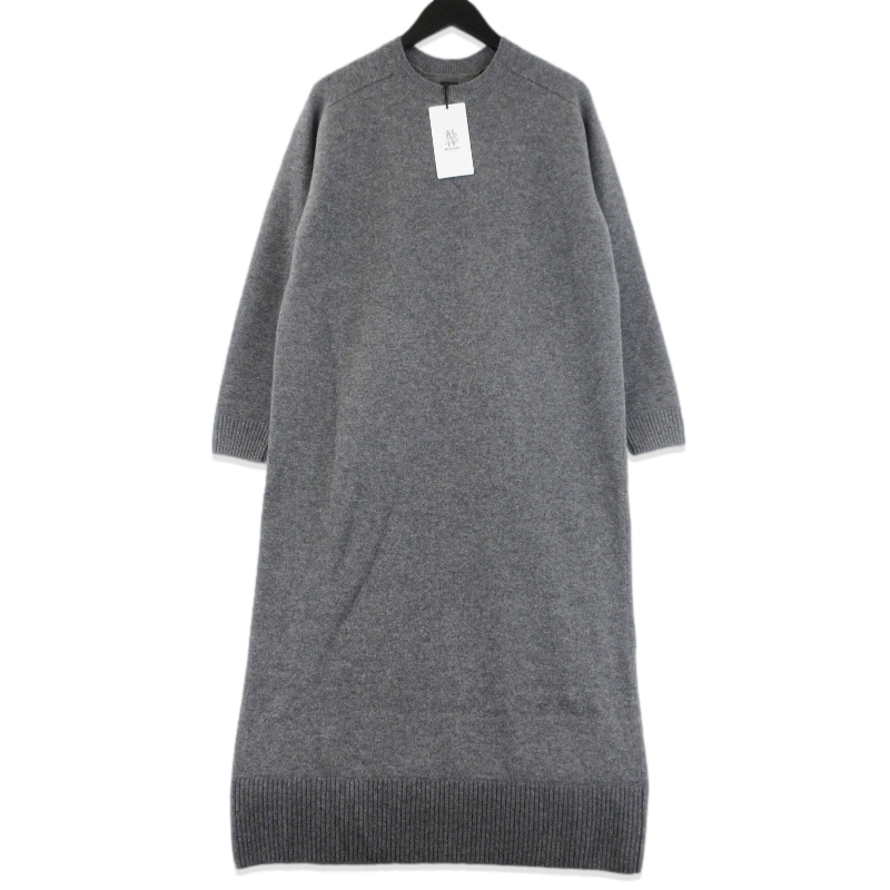 未使用 BATONER バトナー WOOL ONEPIECE 20AW BN-20FL-037 レディース ウィメンズ ウールワンピース 日本製 グレー 2 タグ付き 70017108拍卖