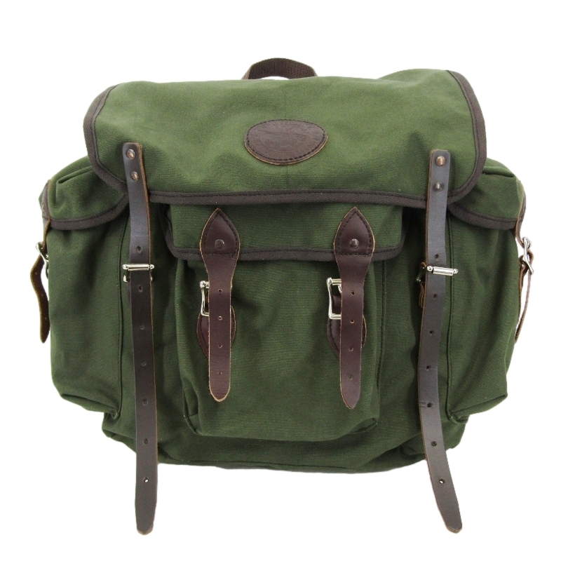 美品 Duluth Pack ダルースパック バックパック ワンダラー WANDERER 15オンスキャンバス プレミアムレザー リュック オリーブ 24005474拍卖