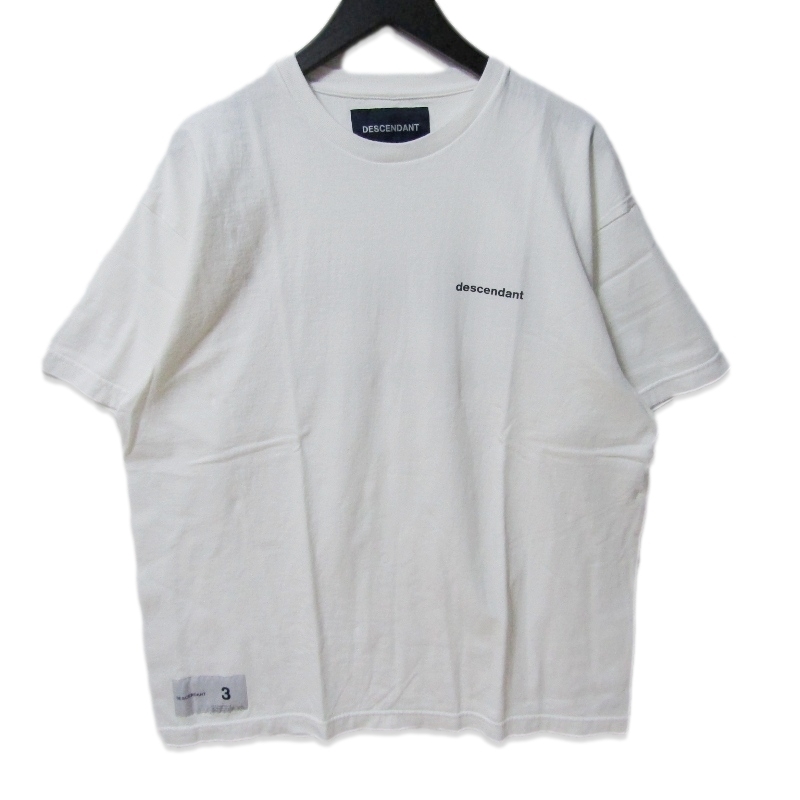 DESCENDANT ディセンダント 半袖Tシャツ CACHALOT カシャロ プリント ロゴ ホワイト 白 3 27111452拍卖