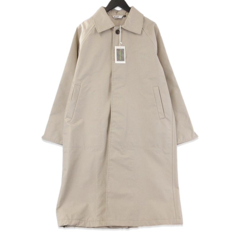 未使用 foof フーフ ステンカラーコート F03CT01 ナイロン ロングコート 日本製 ベージュ M 71013864拍卖