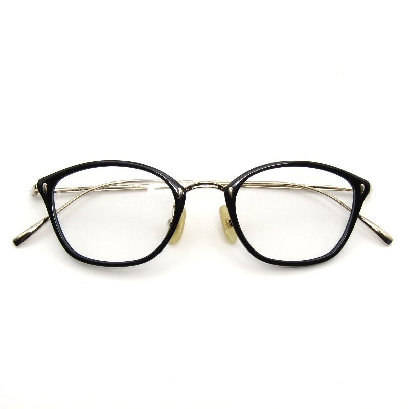 未使用 金子眼鏡 カネコガンキョウ メガネフレーム KV-72L 日本製 VINTAGEシリーズ BKWG ブラック/ホワイトゴールド 65008878拍卖