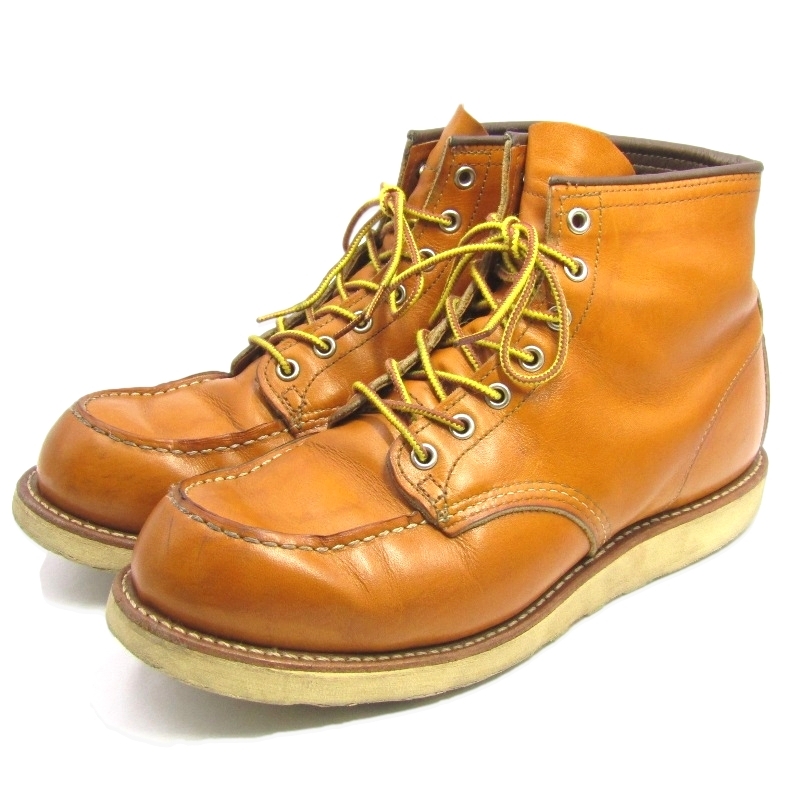 REDWING レッドウィング US9.5E 27.5cm モックトゥ 復刻四角犬タグ 9875 2015年製 ワークブーツ ゴールドラセット セコイア 35004869拍卖