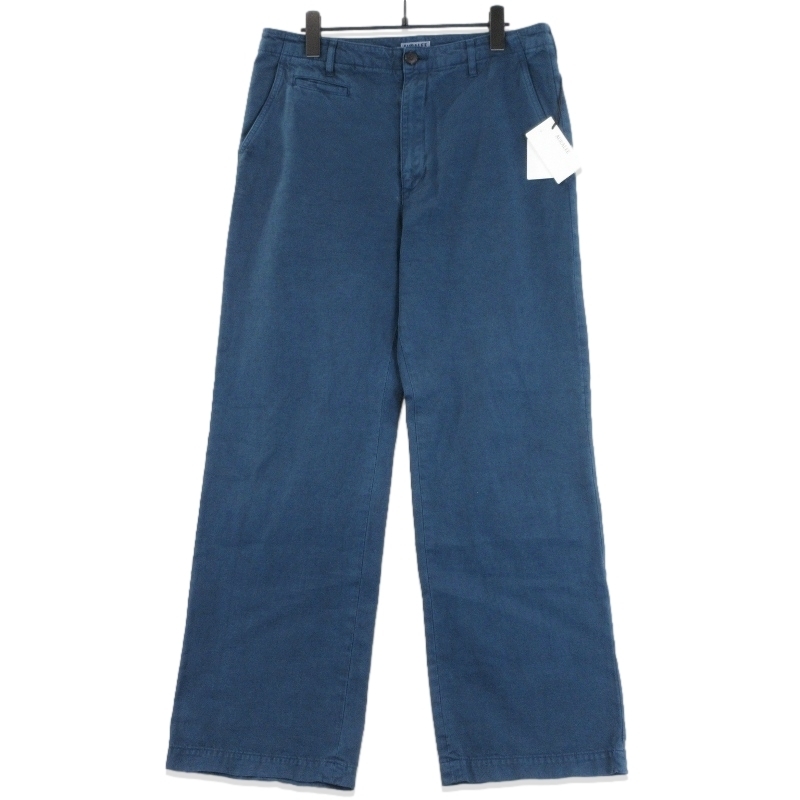 AURALEE オーラリー PRODUCT DYED FINX GABARDINE PANTS A25SP04FD プロダクトダイ DYED NAVY 4 タグ付き 70017152拍卖