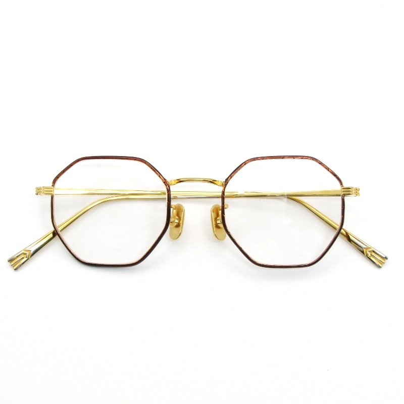 OG×OLIVER GOLDSMITH オージーバイオリバーゴールドスミス メガネフレーム FARMER 023-2 シャイニーゴールド/ダークブラウン 61003928拍卖