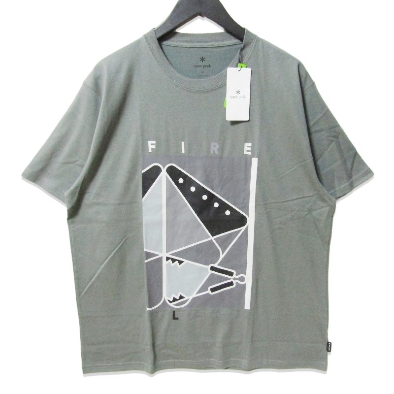 未使用 Snow Peak スノーピーク Fireplace T-Shirt TS-24AU102 半袖Tシャツ プリント Tee Foliage XL タグ付き 27111519拍卖